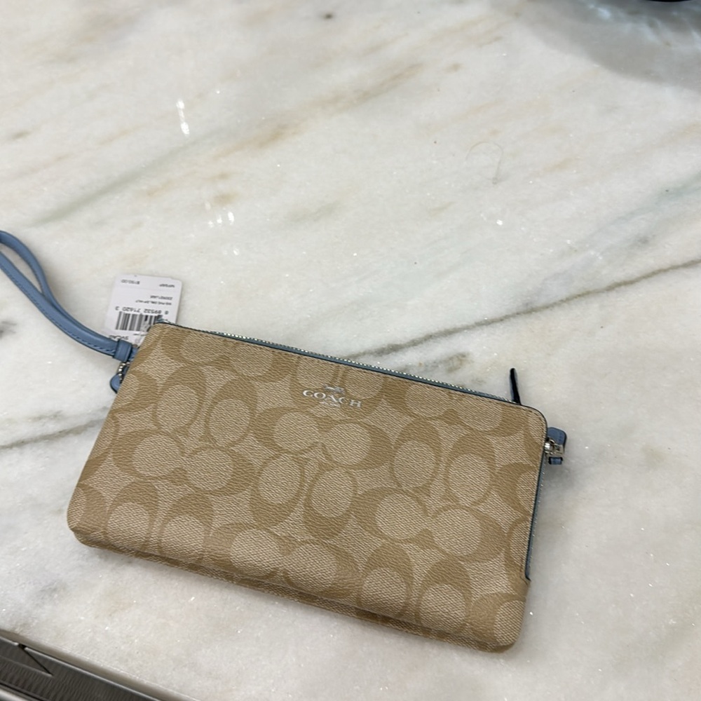Coach Tan and Gray Women's Tote and Pouch Set